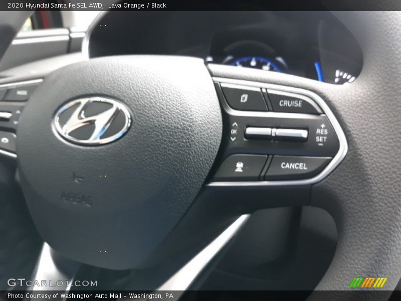 Lava Orange / Black 2020 Hyundai Santa Fe SEL AWD