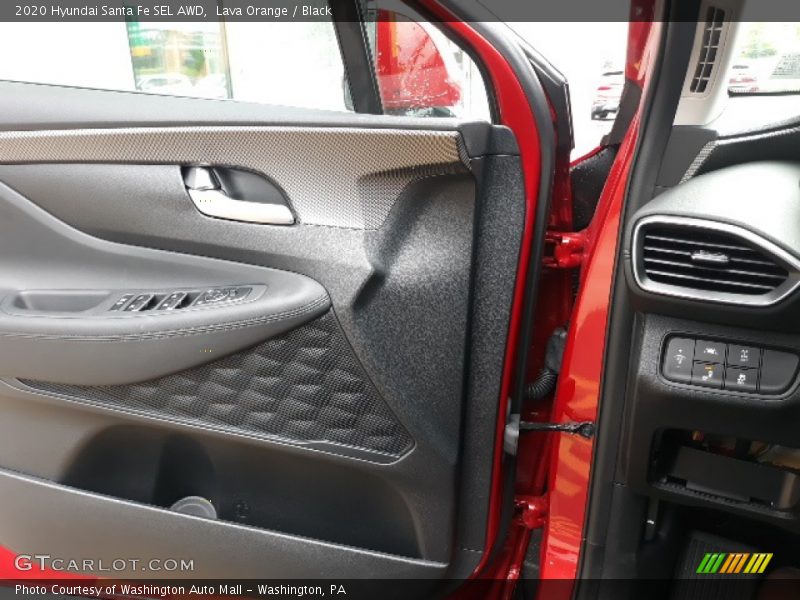 Lava Orange / Black 2020 Hyundai Santa Fe SEL AWD