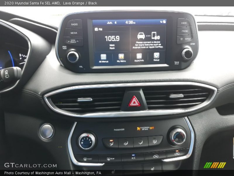 Lava Orange / Black 2020 Hyundai Santa Fe SEL AWD
