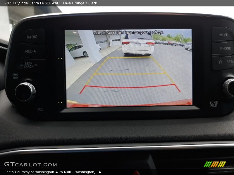 Lava Orange / Black 2020 Hyundai Santa Fe SEL AWD