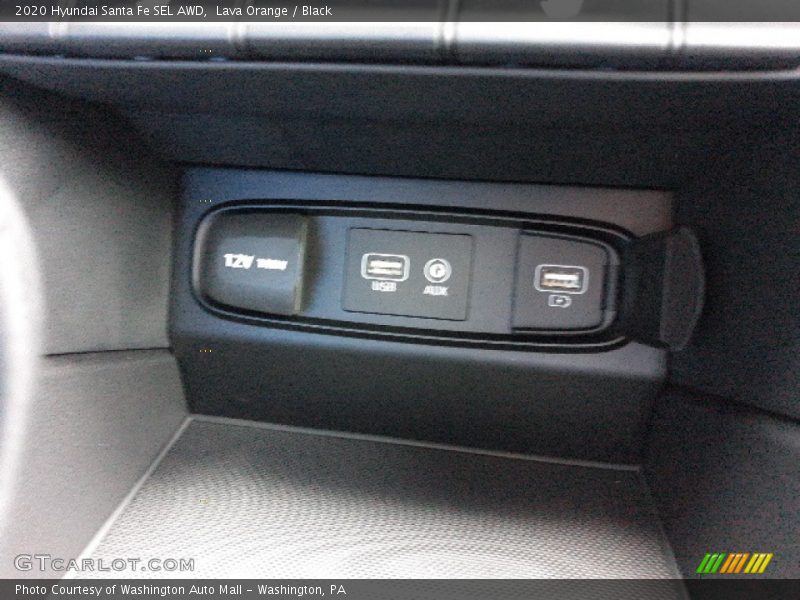 Lava Orange / Black 2020 Hyundai Santa Fe SEL AWD