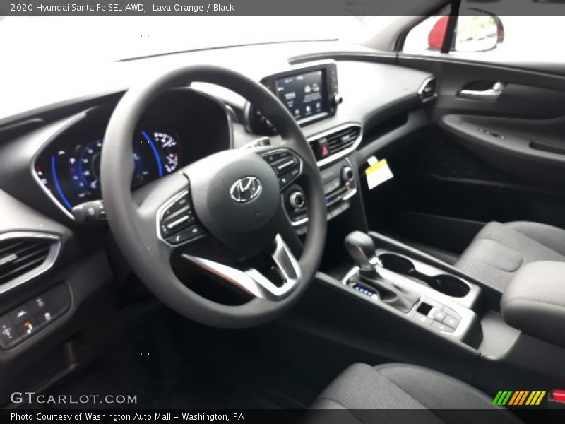Lava Orange / Black 2020 Hyundai Santa Fe SEL AWD