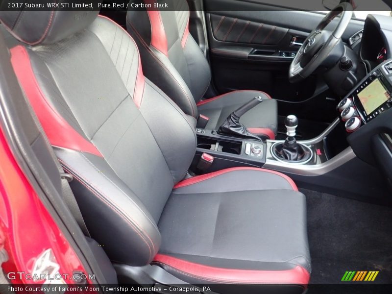 Front Seat of 2017 WRX STI Limited