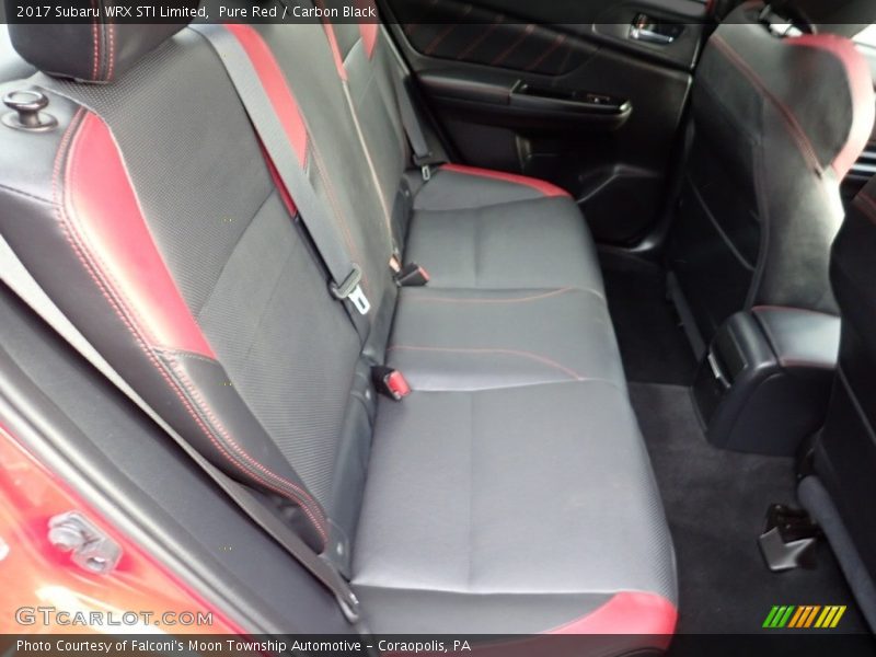 Rear Seat of 2017 WRX STI Limited