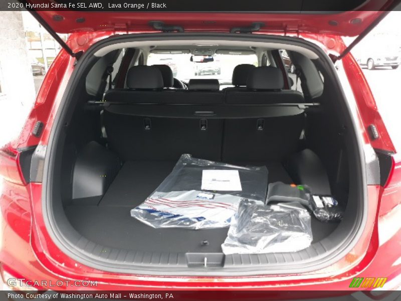 Lava Orange / Black 2020 Hyundai Santa Fe SEL AWD