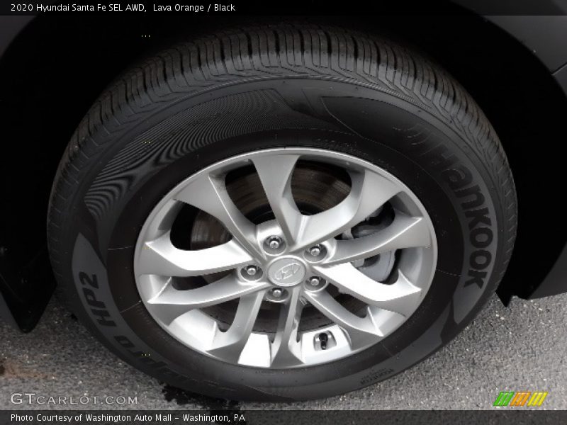 Lava Orange / Black 2020 Hyundai Santa Fe SEL AWD