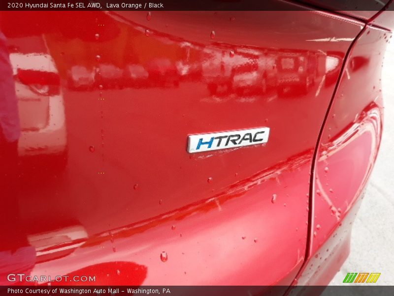 Lava Orange / Black 2020 Hyundai Santa Fe SEL AWD