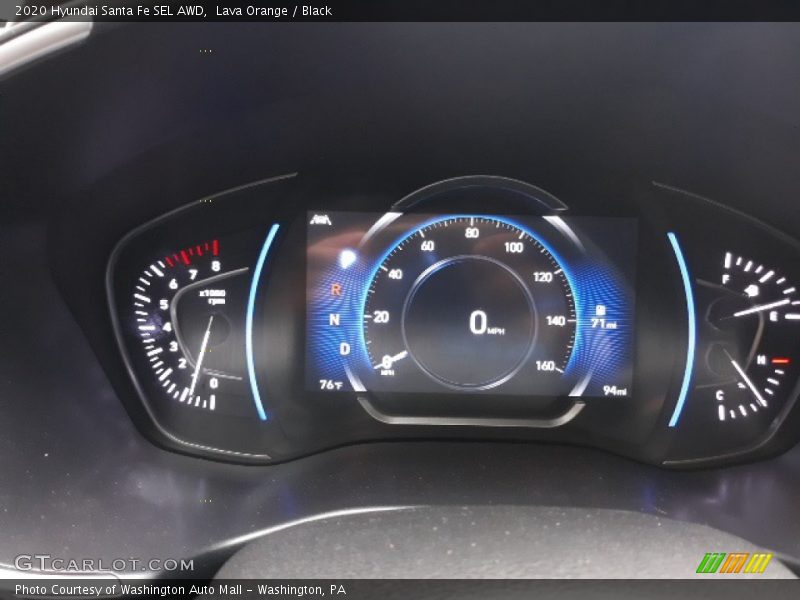 Lava Orange / Black 2020 Hyundai Santa Fe SEL AWD