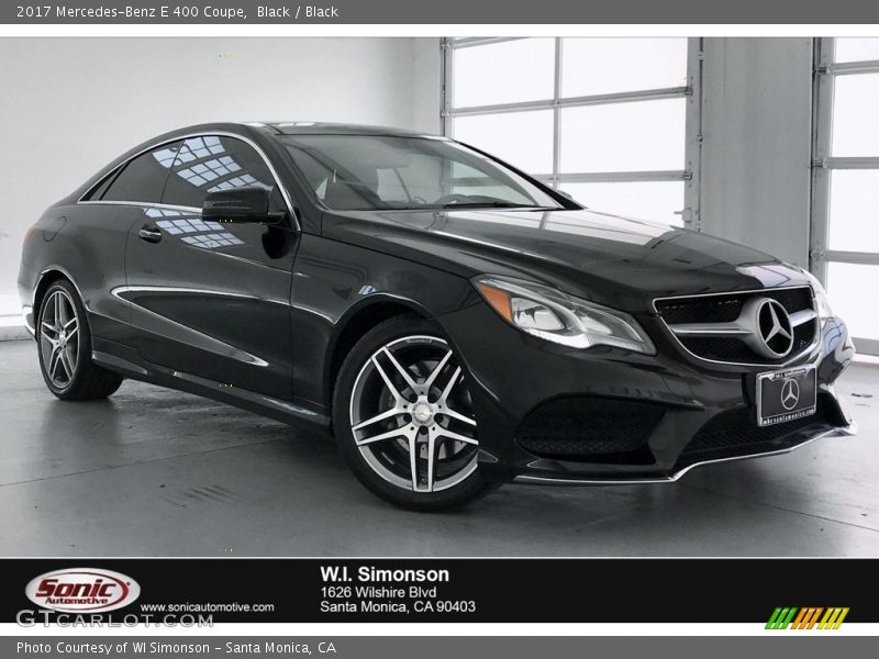 Black / Black 2017 Mercedes-Benz E 400 Coupe