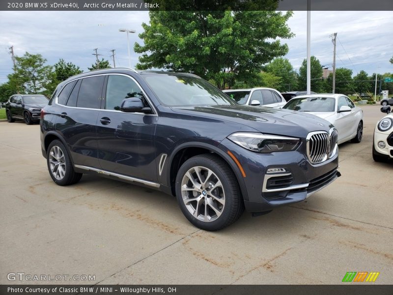 Arctic Grey Metallic / Black 2020 BMW X5 xDrive40i