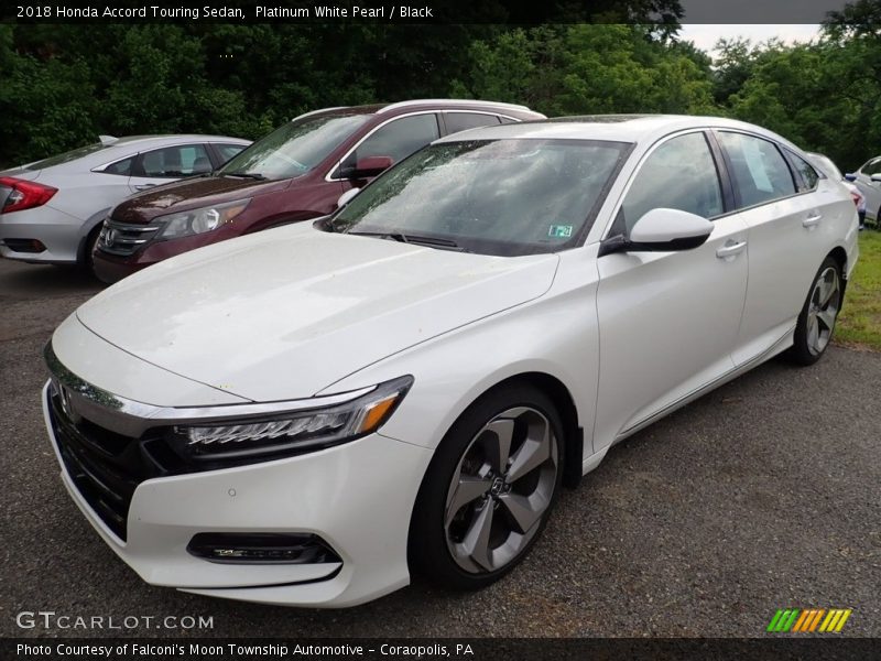 Platinum White Pearl / Black 2018 Honda Accord Touring Sedan