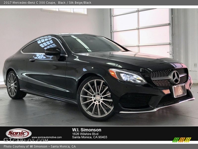 Black / Silk Beige/Black 2017 Mercedes-Benz C 300 Coupe