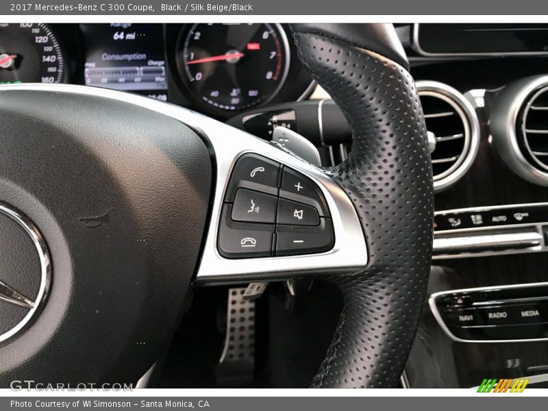 Black / Silk Beige/Black 2017 Mercedes-Benz C 300 Coupe
