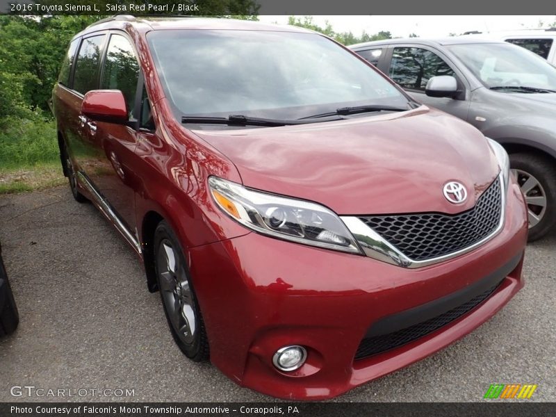 Salsa Red Pearl / Black 2016 Toyota Sienna L