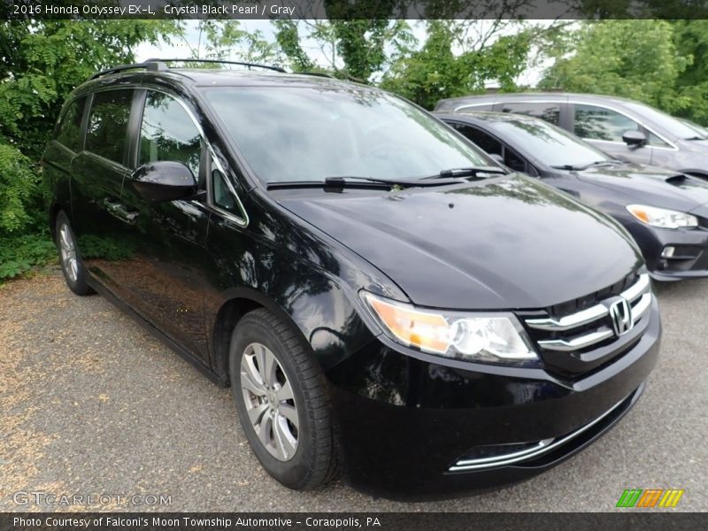 Crystal Black Pearl / Gray 2016 Honda Odyssey EX-L