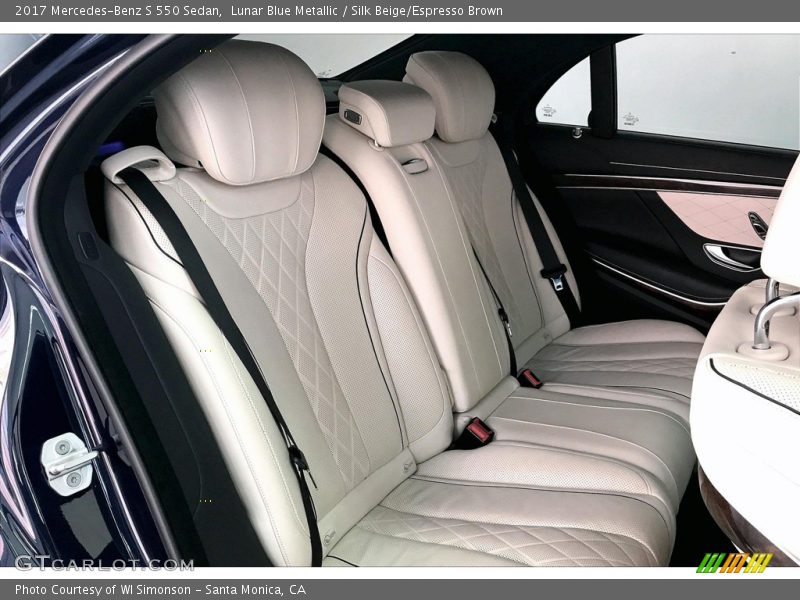 Lunar Blue Metallic / Silk Beige/Espresso Brown 2017 Mercedes-Benz S 550 Sedan