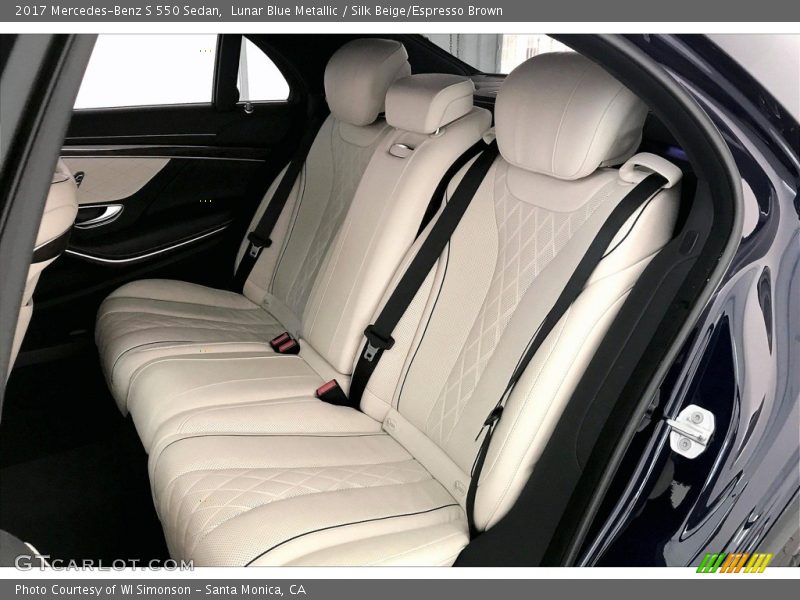 Lunar Blue Metallic / Silk Beige/Espresso Brown 2017 Mercedes-Benz S 550 Sedan