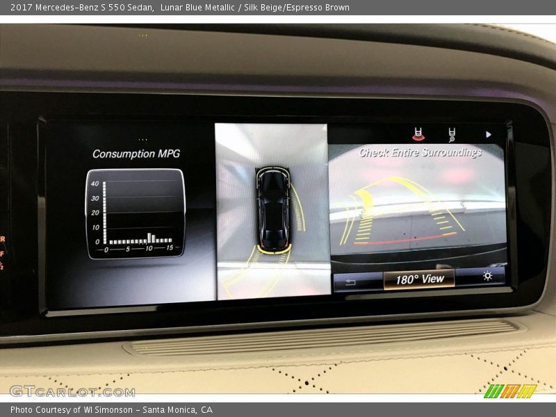 Lunar Blue Metallic / Silk Beige/Espresso Brown 2017 Mercedes-Benz S 550 Sedan