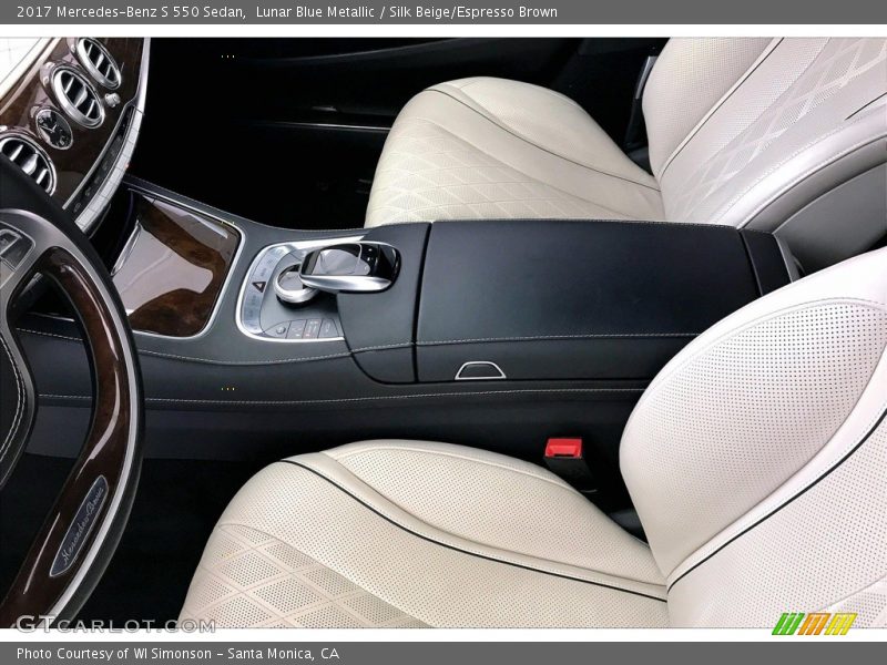 Lunar Blue Metallic / Silk Beige/Espresso Brown 2017 Mercedes-Benz S 550 Sedan