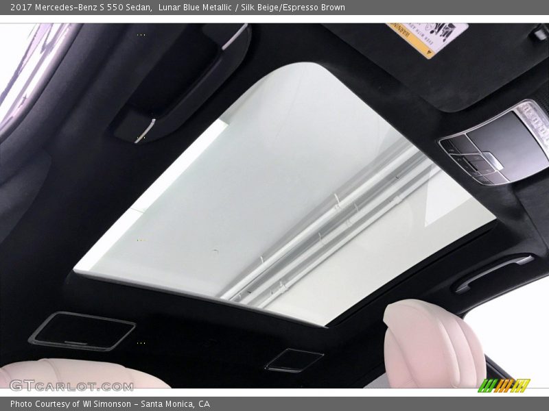 Lunar Blue Metallic / Silk Beige/Espresso Brown 2017 Mercedes-Benz S 550 Sedan