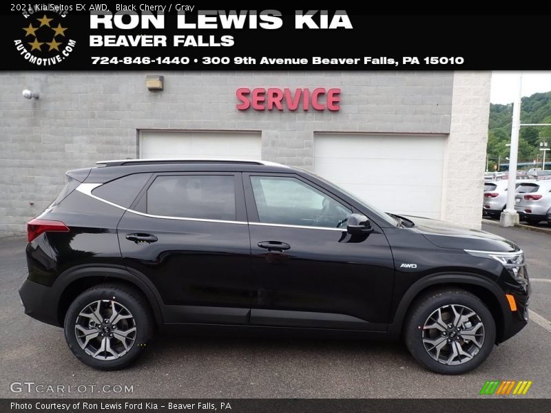 Black Cherry / Gray 2021 Kia Seltos EX AWD