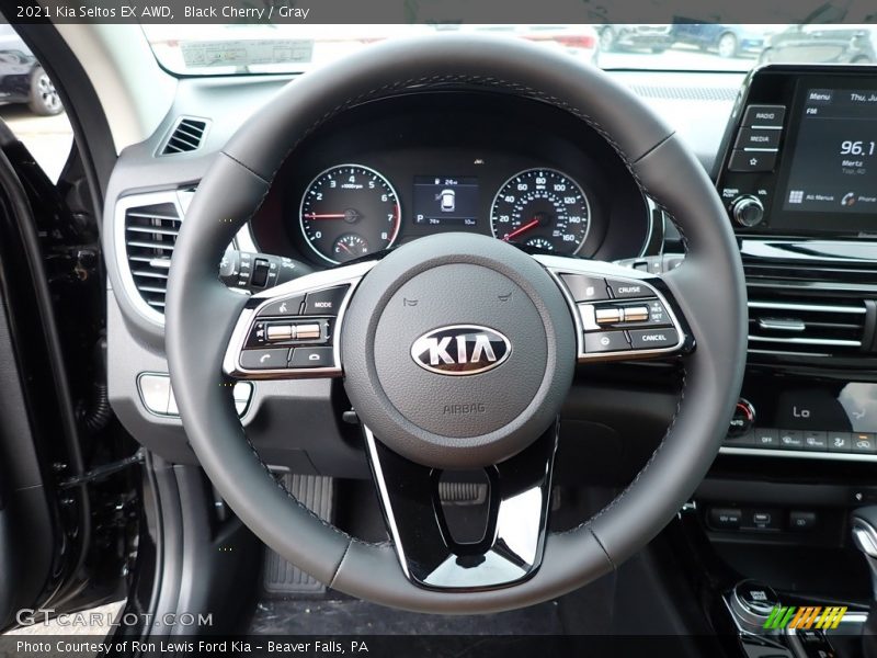 Black Cherry / Gray 2021 Kia Seltos EX AWD