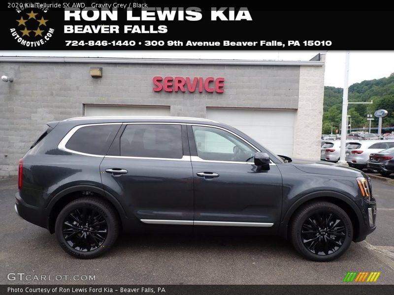 Gravity Grey / Black 2020 Kia Telluride SX AWD