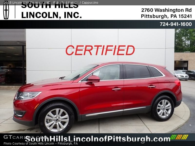 Ruby Red Metallic / Cappuccino 2018 Lincoln MKX Premiere AWD