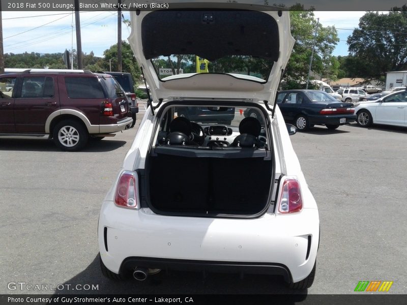 Bianco White Ice / Nero (Black) 2018 Fiat 500 Lounge