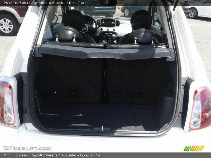 Bianco White Ice / Nero (Black) 2018 Fiat 500 Lounge