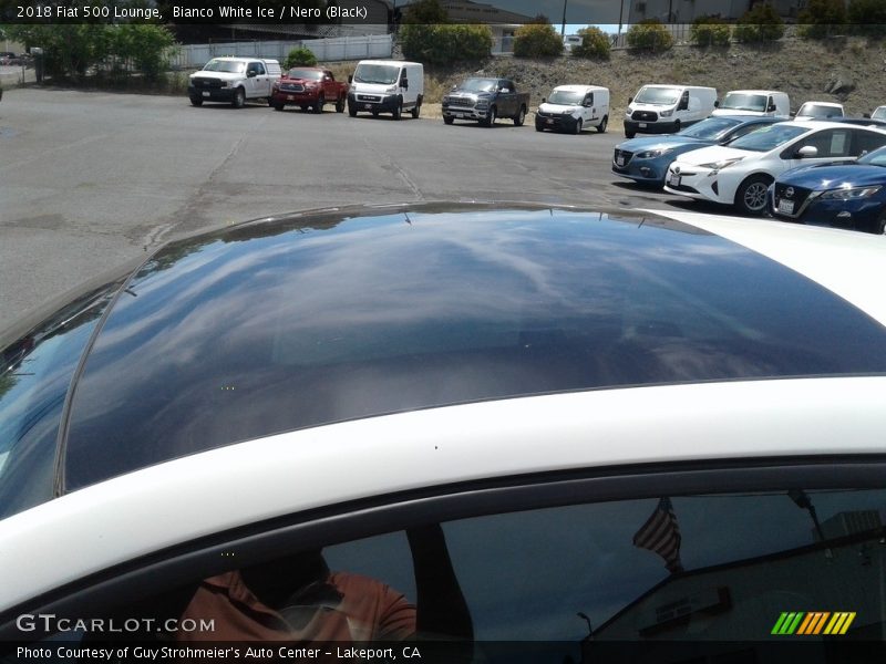 Bianco White Ice / Nero (Black) 2018 Fiat 500 Lounge