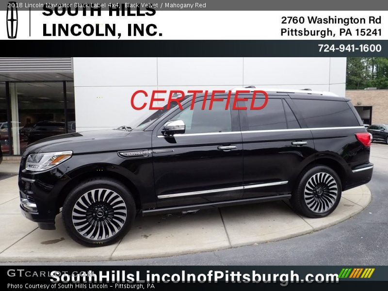 Black Velvet / Mahogany Red 2018 Lincoln Navigator Black Label 4x4