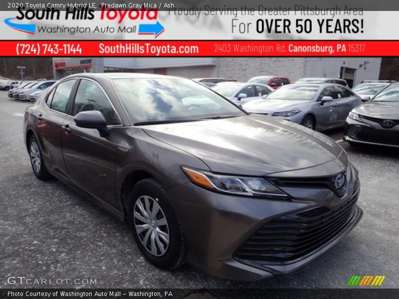 Predawn Gray Mica / Ash 2020 Toyota Camry Hybrid LE