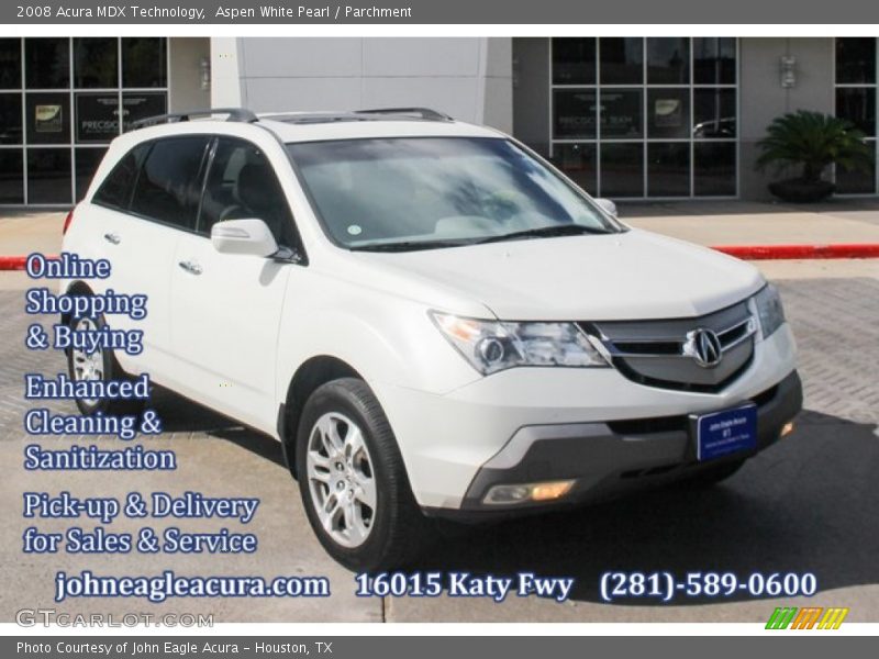 Aspen White Pearl / Parchment 2008 Acura MDX Technology