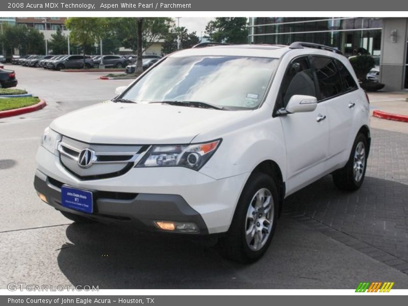 Aspen White Pearl / Parchment 2008 Acura MDX Technology