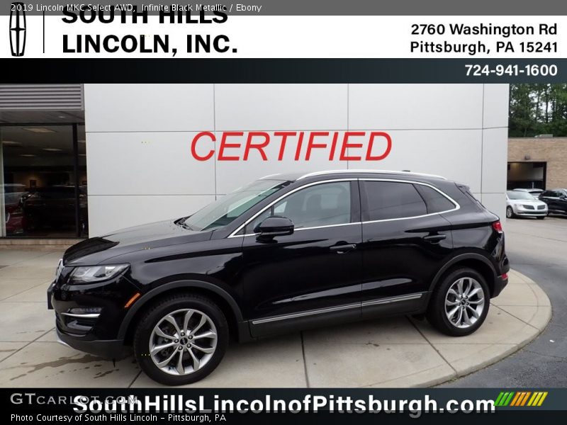 Infinite Black Metallic / Ebony 2019 Lincoln MKC Select AWD
