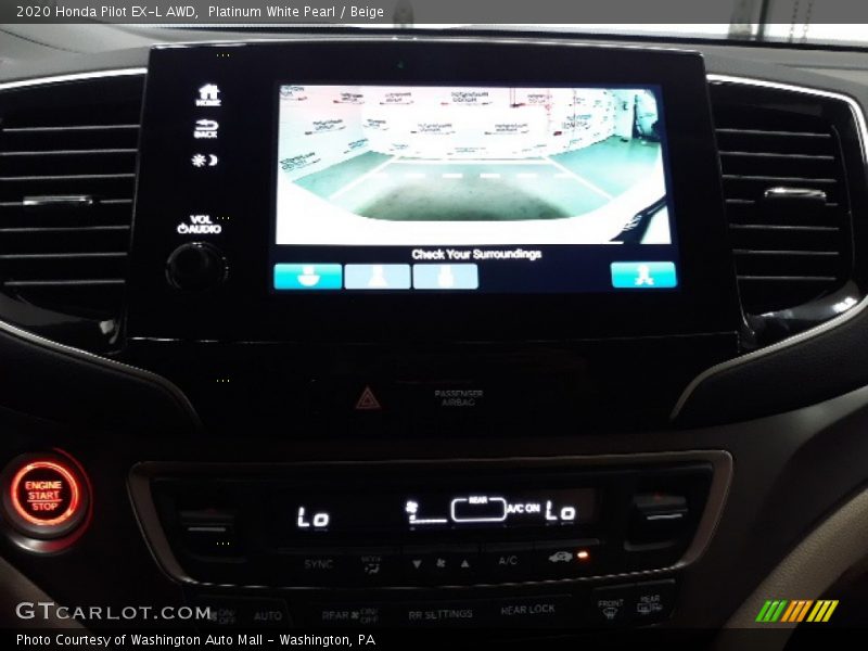Platinum White Pearl / Beige 2020 Honda Pilot EX-L AWD