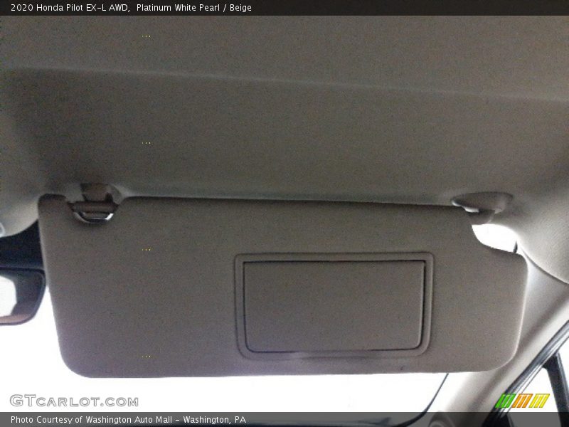 Platinum White Pearl / Beige 2020 Honda Pilot EX-L AWD