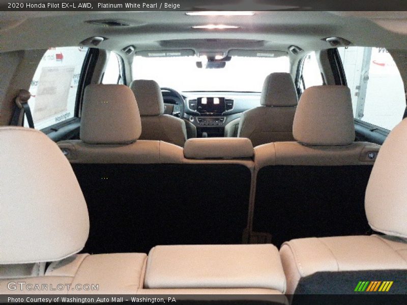 Platinum White Pearl / Beige 2020 Honda Pilot EX-L AWD