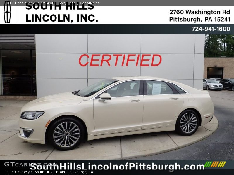 Ivory Pearl / Cappuccino 2018 Lincoln MKZ Select AWD