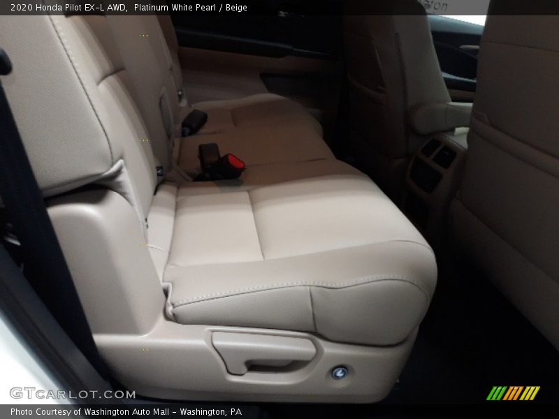 Platinum White Pearl / Beige 2020 Honda Pilot EX-L AWD