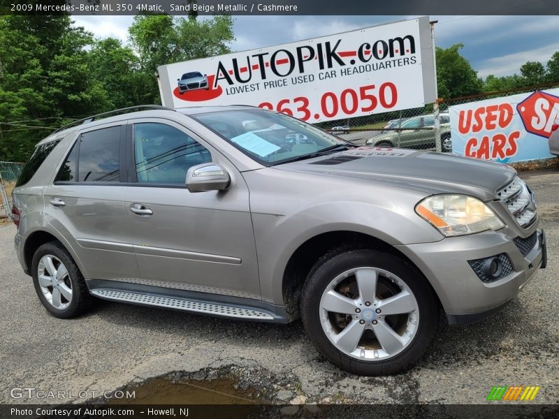Sand Beige Metallic / Cashmere 2009 Mercedes-Benz ML 350 4Matic