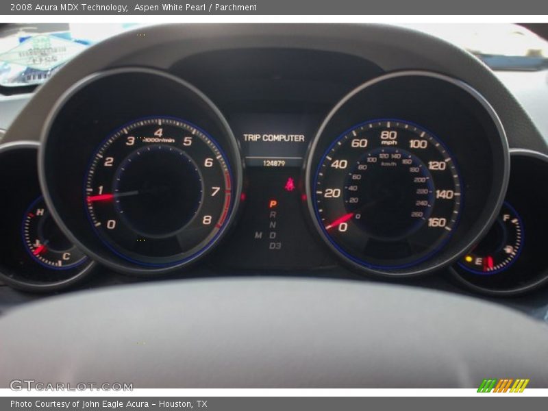 Aspen White Pearl / Parchment 2008 Acura MDX Technology