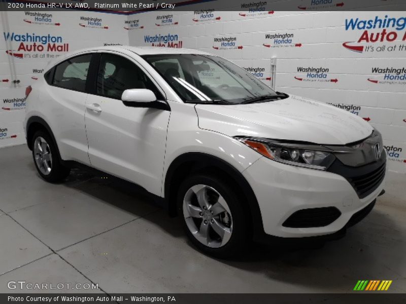 Platinum White Pearl / Gray 2020 Honda HR-V LX AWD