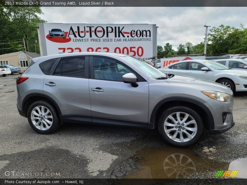 Liquid Silver / Black 2013 Mazda CX-5 Grand Touring AWD