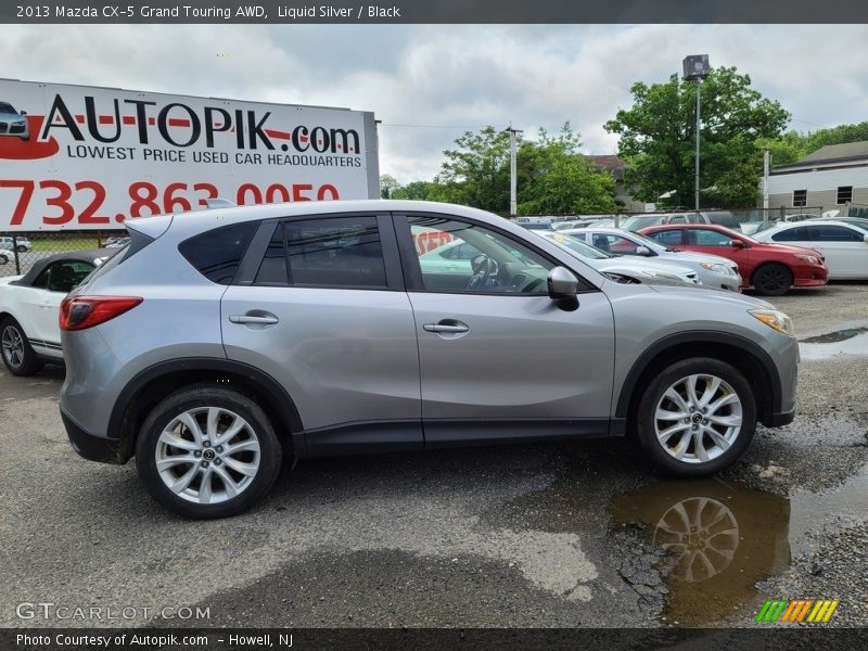 Liquid Silver / Black 2013 Mazda CX-5 Grand Touring AWD