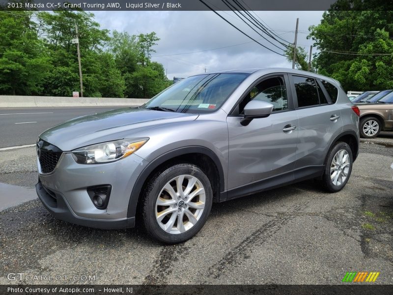 Liquid Silver / Black 2013 Mazda CX-5 Grand Touring AWD