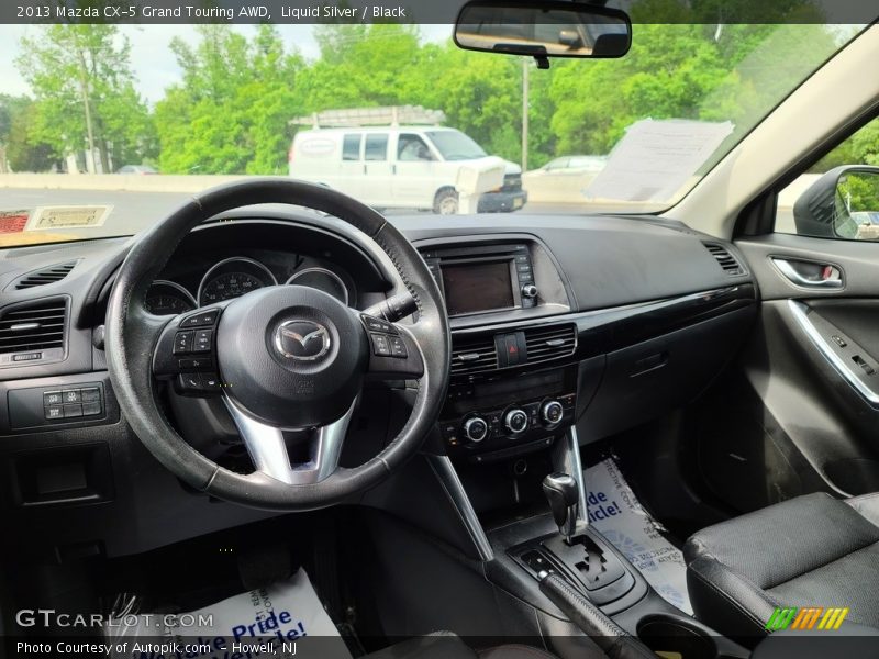 Liquid Silver / Black 2013 Mazda CX-5 Grand Touring AWD