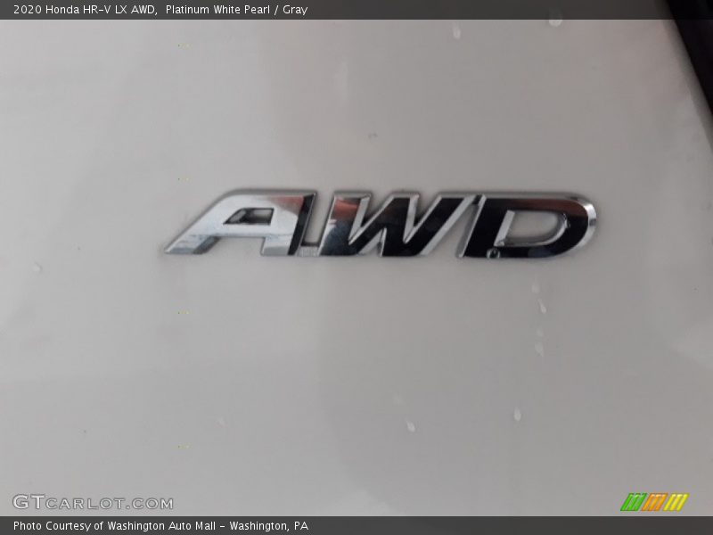 Platinum White Pearl / Gray 2020 Honda HR-V LX AWD