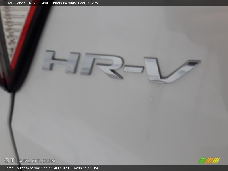Platinum White Pearl / Gray 2020 Honda HR-V LX AWD